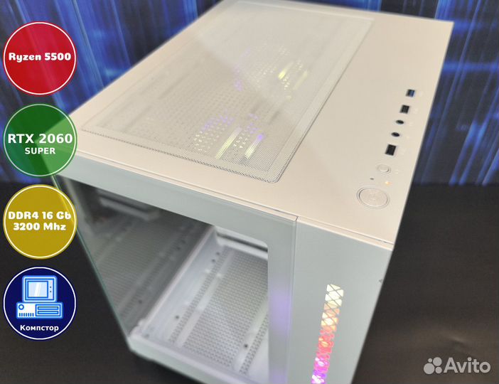 Игровая станция AMD5500-RTX2060SUP-16DDR4-MEV8-A520