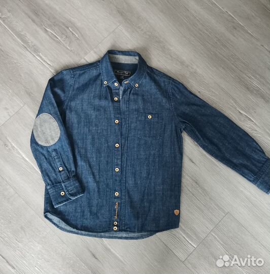 Джинсовая рубашка massimo dutti детская