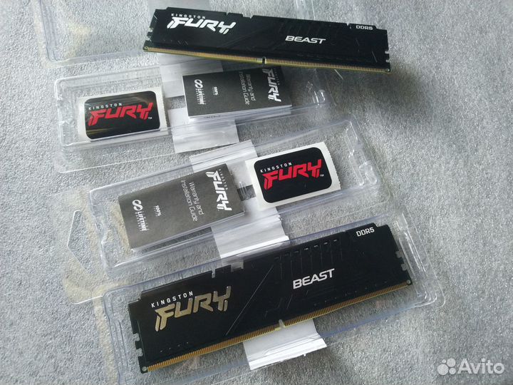 Kingston Fury Beast DDR5 32Gb (2x16Gb) 5200 MHz