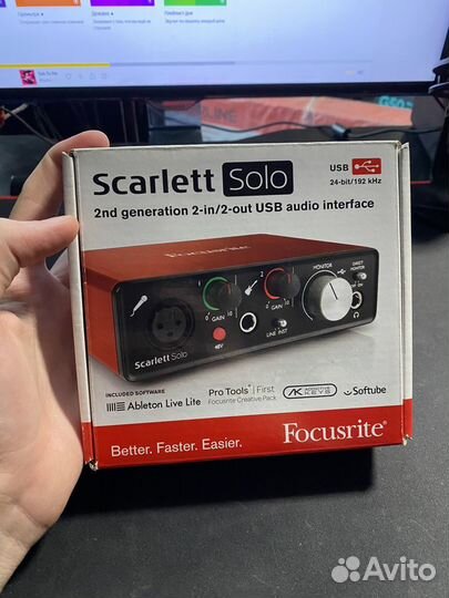 Focusrite scarlett solo 2nd gen (звуковая карта)