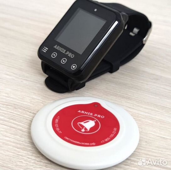 Влагозащищенный пейджер, кнопка вызова официанта