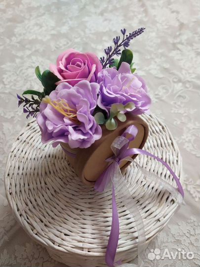 Букеты из мыльных роз