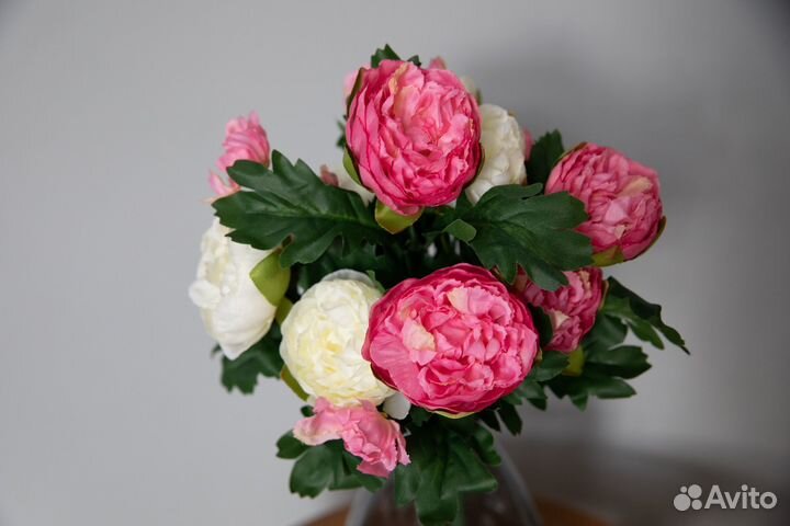 Букет искусственных пионов 42см