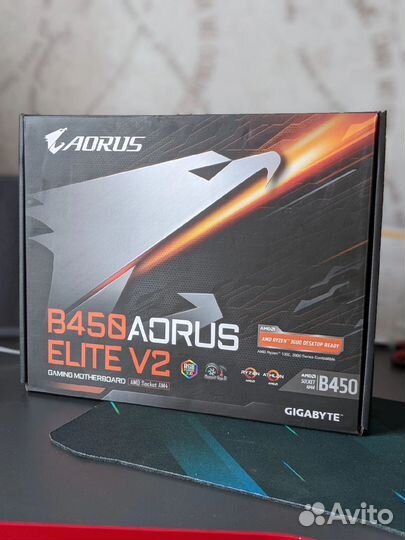 Материнская плата Gigabyte b450 aorus elite v2