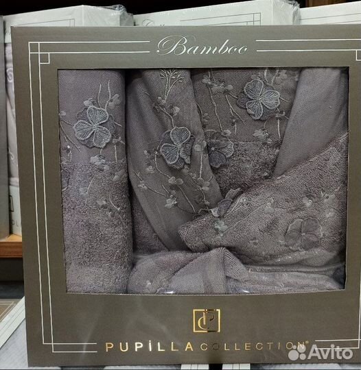 Халат женский + тапочки+полотенца Турция