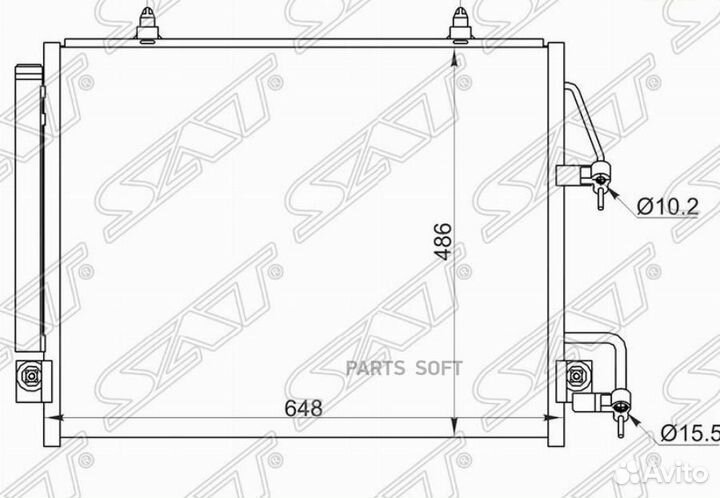 Радиатор кондиционера Митсубиси Паджеро 06