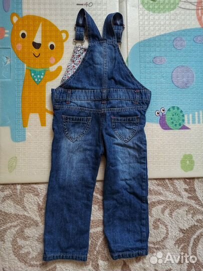 Джинсовый комбинезон на подкладе р.92