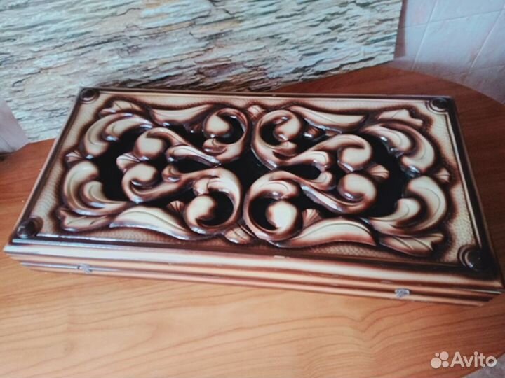 Нарды ручной работы из липы, резные