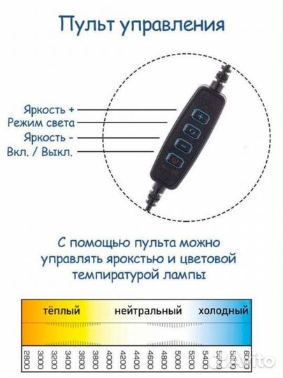 Кольцевая лампа со штативом