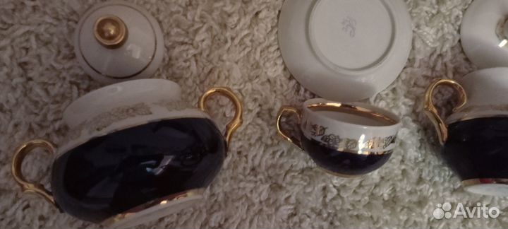 Кофейный кобальтовый сервиз СССР