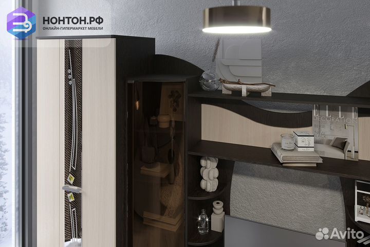 Стенка Гамма-15 дуб беленый / венге