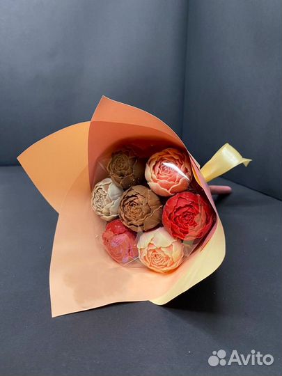 Пионы из Бельгийского Шоколада - 7 шт в Букете