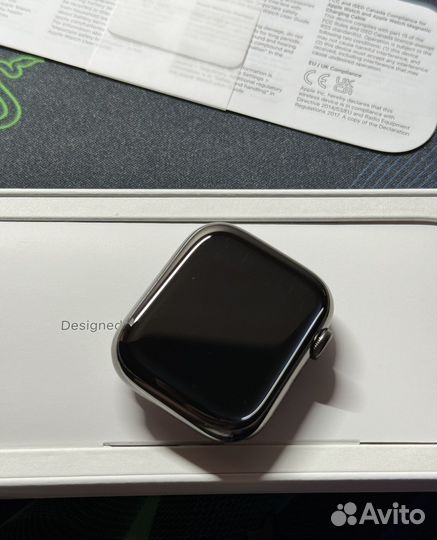 Apple Watch stainless steel S9 45 MM 100% Graphite