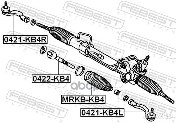 Наконечник рулевой левый 0421KB4L Febest