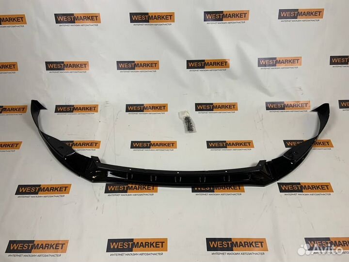 Сплиттер (губа) Лада Гранта Спорт барс Черный лак