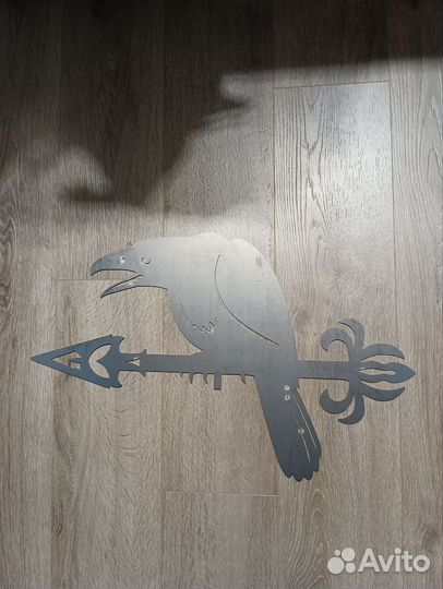 Флюгер на крышу чёрный ворон