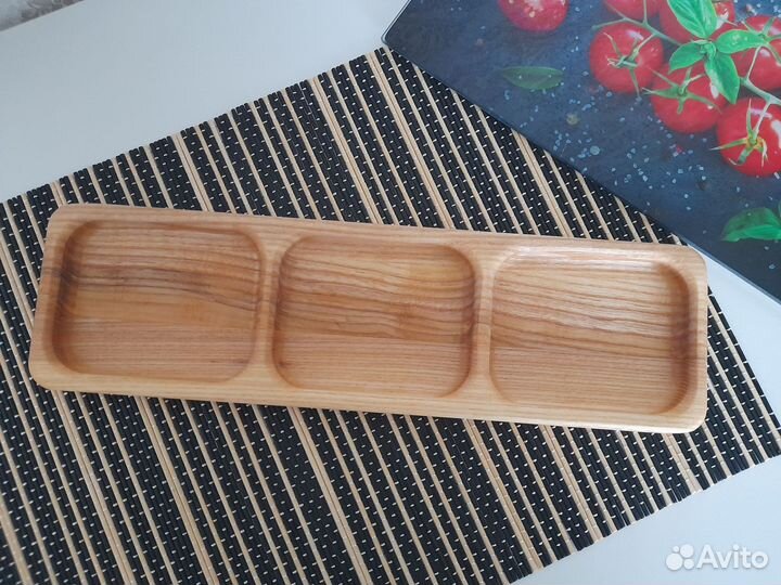 Менажница деревянная + соусник