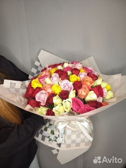 Букет из 101 розы микс 40 см