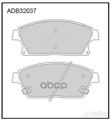 Колодки тормозные дисковые перед ADB32037 A