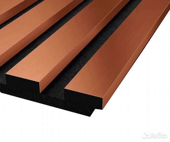Комплект акустических панелей Cosca Decor Эмираты Красная медь, 3000x300x19мм Коричневый