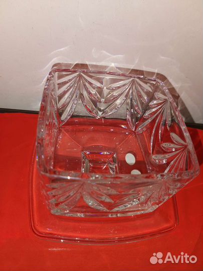 Салатник, ваза, хрусталь Богемия