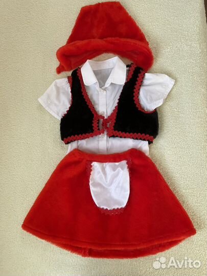 Костюм новогодний карнавальный красная шапочка