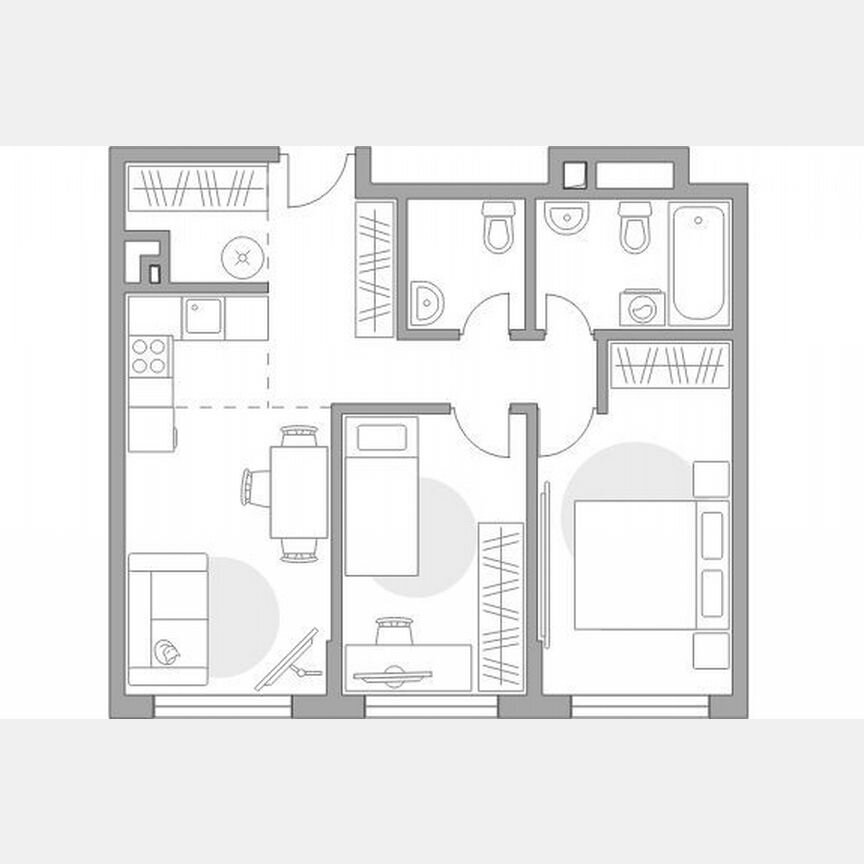 2-к. квартира, 60 м², 13/30 эт.