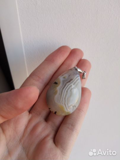 Моховой/глазковый агат, натуральный камень