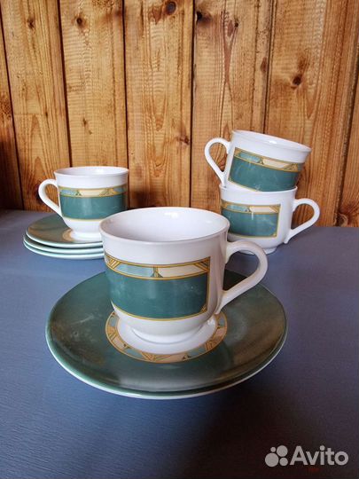 Сервиз Франция, чашки, чайник заварной, солонка