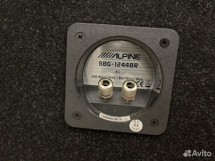 Сабвуфер alpine sbg 1244br