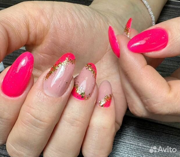 Маникюр гель лак, наращивание ногтей