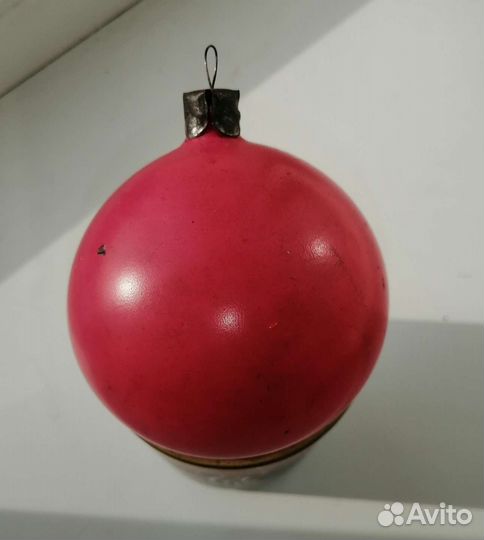 Елочные игрушки СССР шар с поросенком. Вишенки