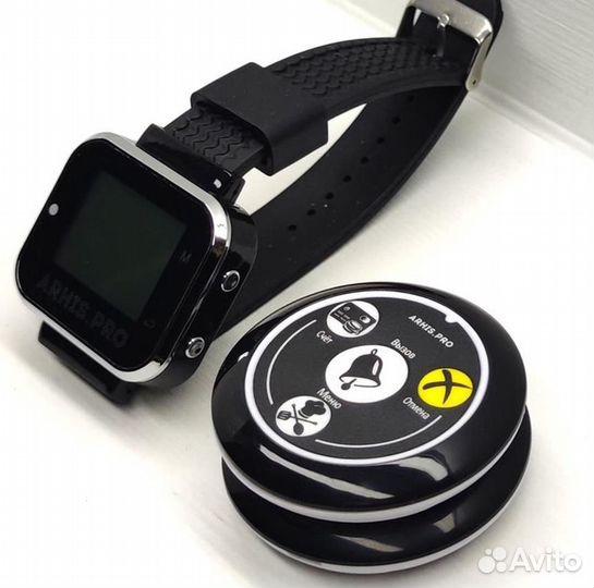 Кнопка вызова официанта и часы пейджер официанта