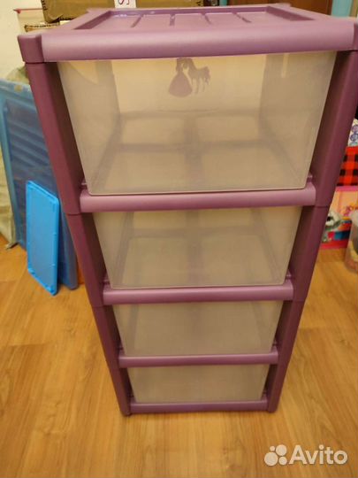 Комод пластиковый для игрушек Пластишка