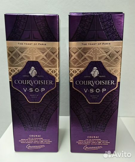 Коробка и бутылка коньяка Courvoisier vsop 0,5