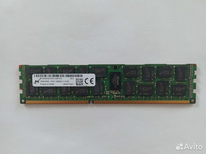 DDR3 16GB 1600 MHz 12800R 2Rx4 Серверная