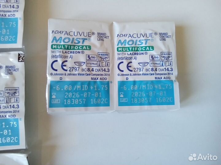 Линзы мультифокальные 1-Day Acuvue Moist -6 MID