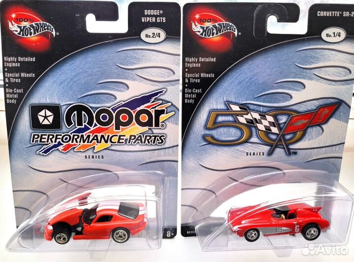 100 Hot Wheels редкие Corvette SR-2 и Dodge Viper