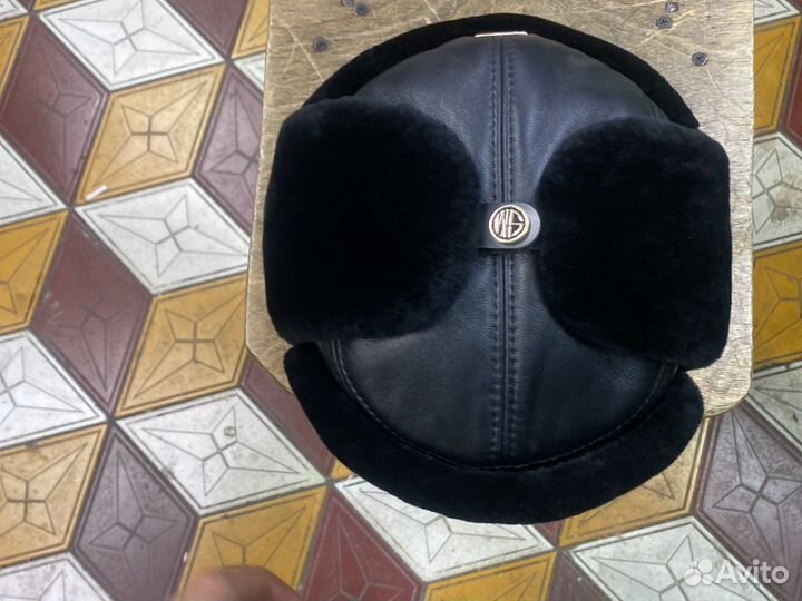 Шапка ушанка из овчины