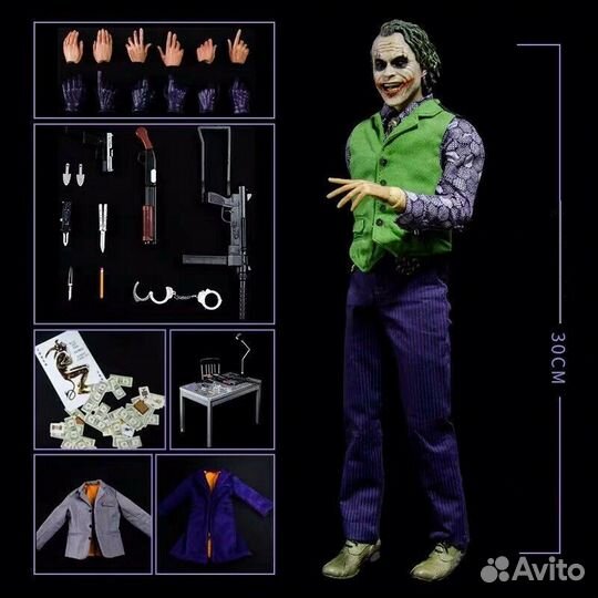 1\6 Джокер Тёмный рыцарь - 30 см