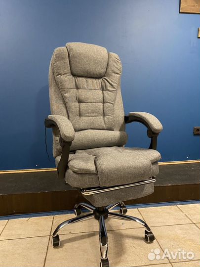 Компьютерное кресло текстиль с массажем новое