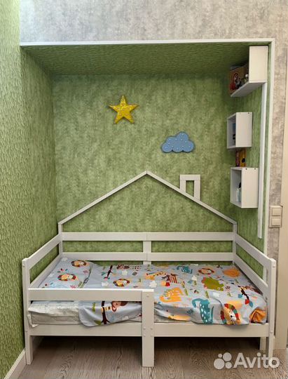 Кроватка Терем Инк берёза высокий борт детская