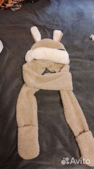 Шапка-варежки-шарф