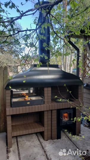 Барбекю комплекс сборный из кирпича/мангал/казан