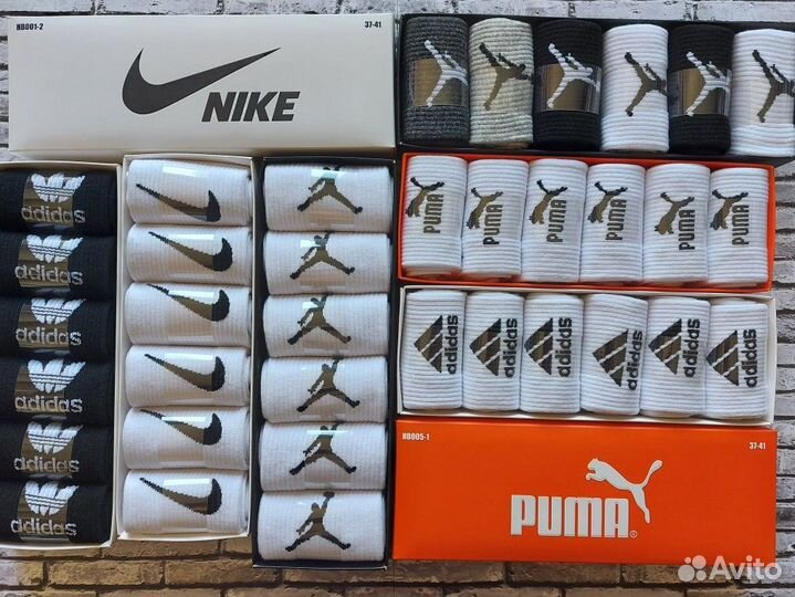 Носки Nike Adidas Reebok Puma