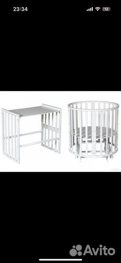 Детская кроватка трансформер с маятником