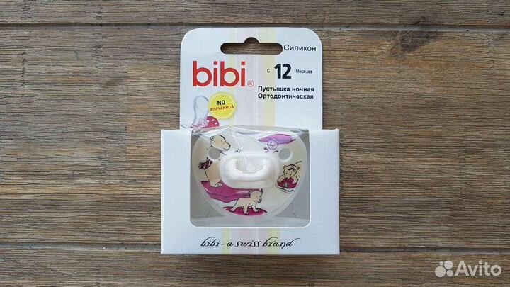 Пустышка силиконовая ортодонтическая Bibi 12+мес
