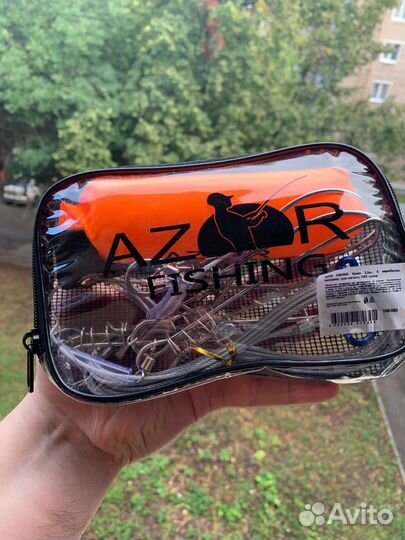 Кукан 3,5м. 5 карабинов, поплавок, трос металл