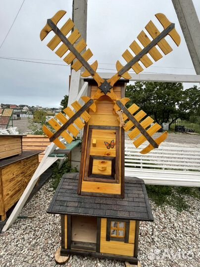 Будка Декоративная Мельница для собак котов