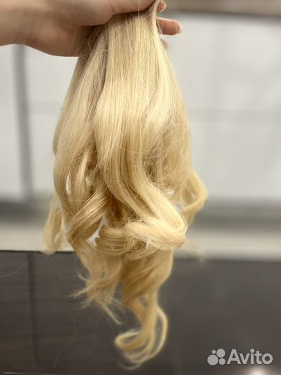 Натуральные волосы на заколках